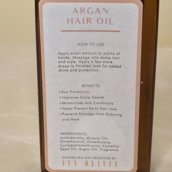 Ivy Olivia Moroccan Argan Hair Oil 3.4 oz/100 ml - Picture 3 of 10